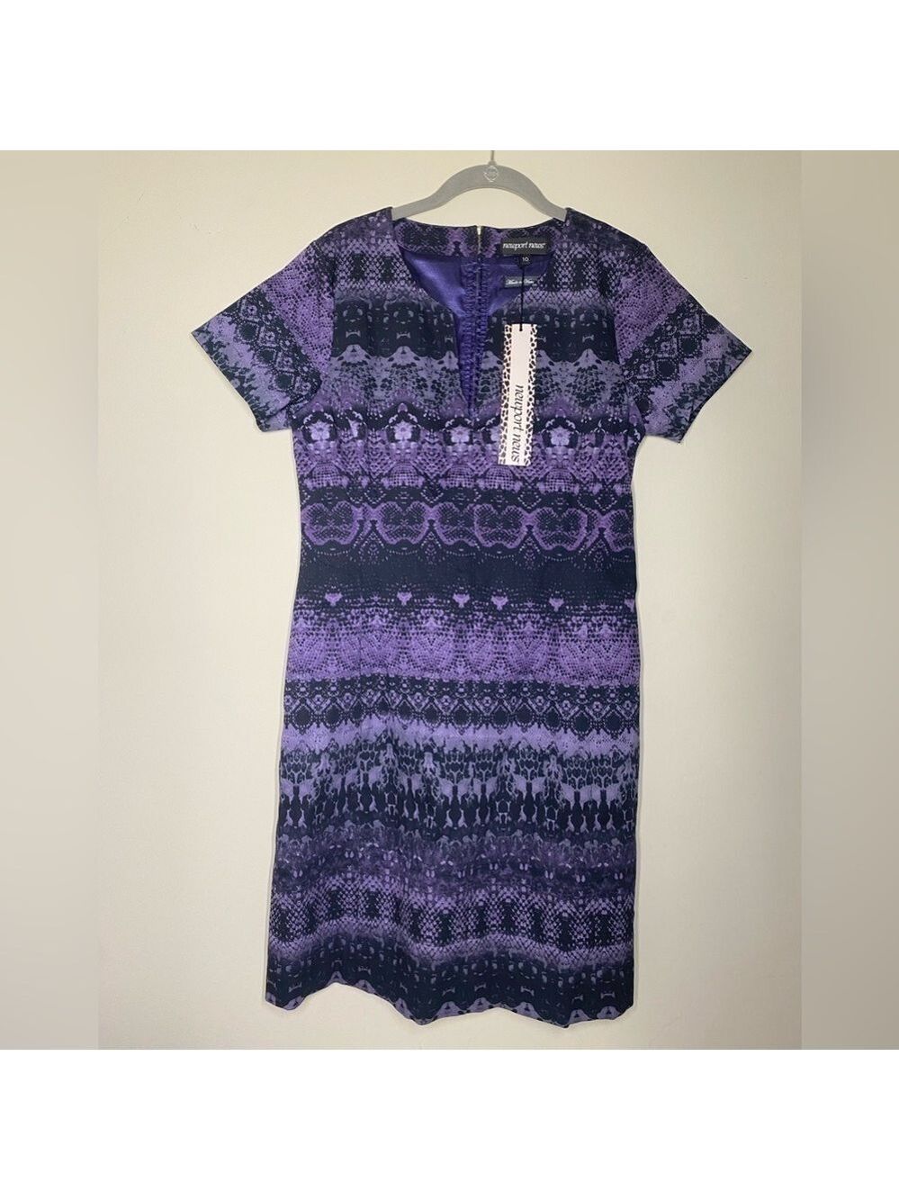 Newport News Purple Dress 10 NWT